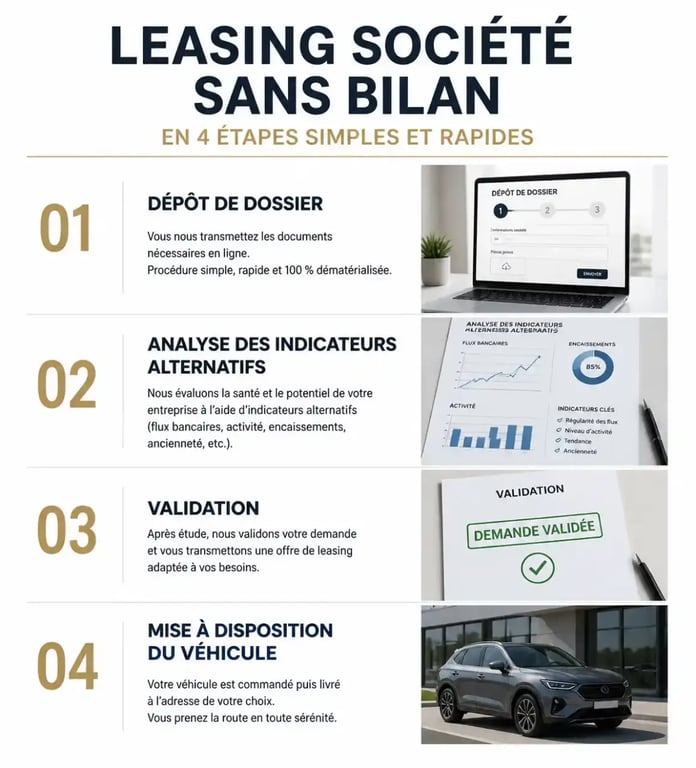 Processus d'obtention d'un leasing société sans bilan pour les entreprises en création