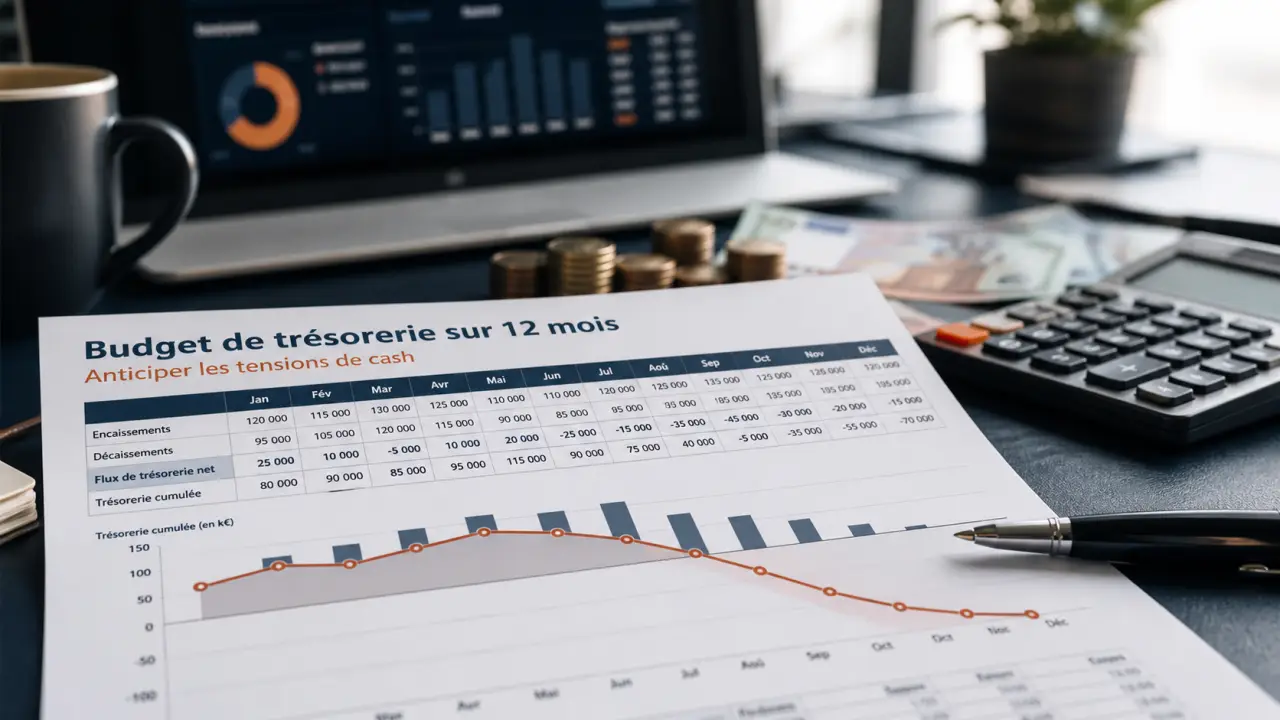 Budget de trésorerie sur 12 mois : anticiper les tensions de cash avant qu’elles ne bloquent l’entreprise