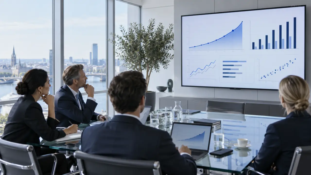 Analyse de valorisation d'une entreprise SaaS B2B sur écran financier